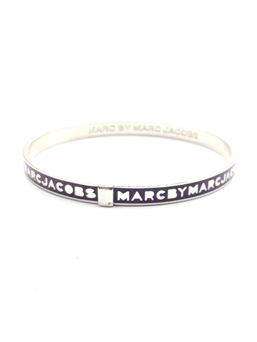 Marc By Marc Jacobs Purple Logo Enamel Slim Bangle